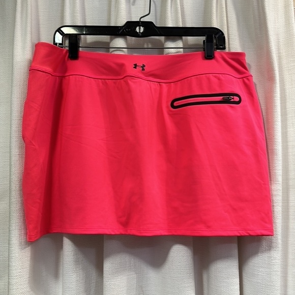 Women’s Pink & Black Under Armour Polyester & Spandex Tennis Golf Skort Size XL - Picture 7 of 10